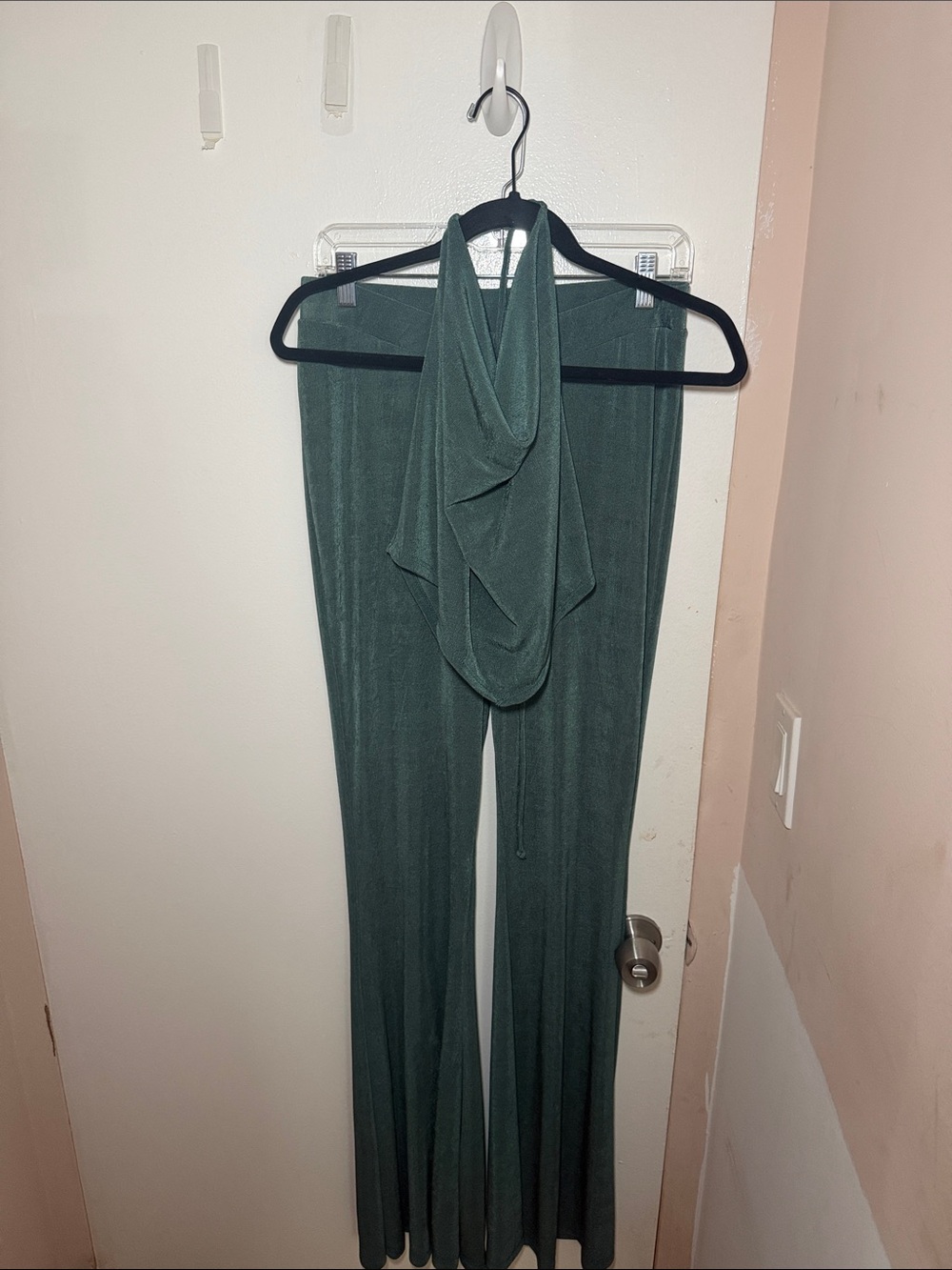 Fashion Nova Deep Green Wide Leg Jumpsuit